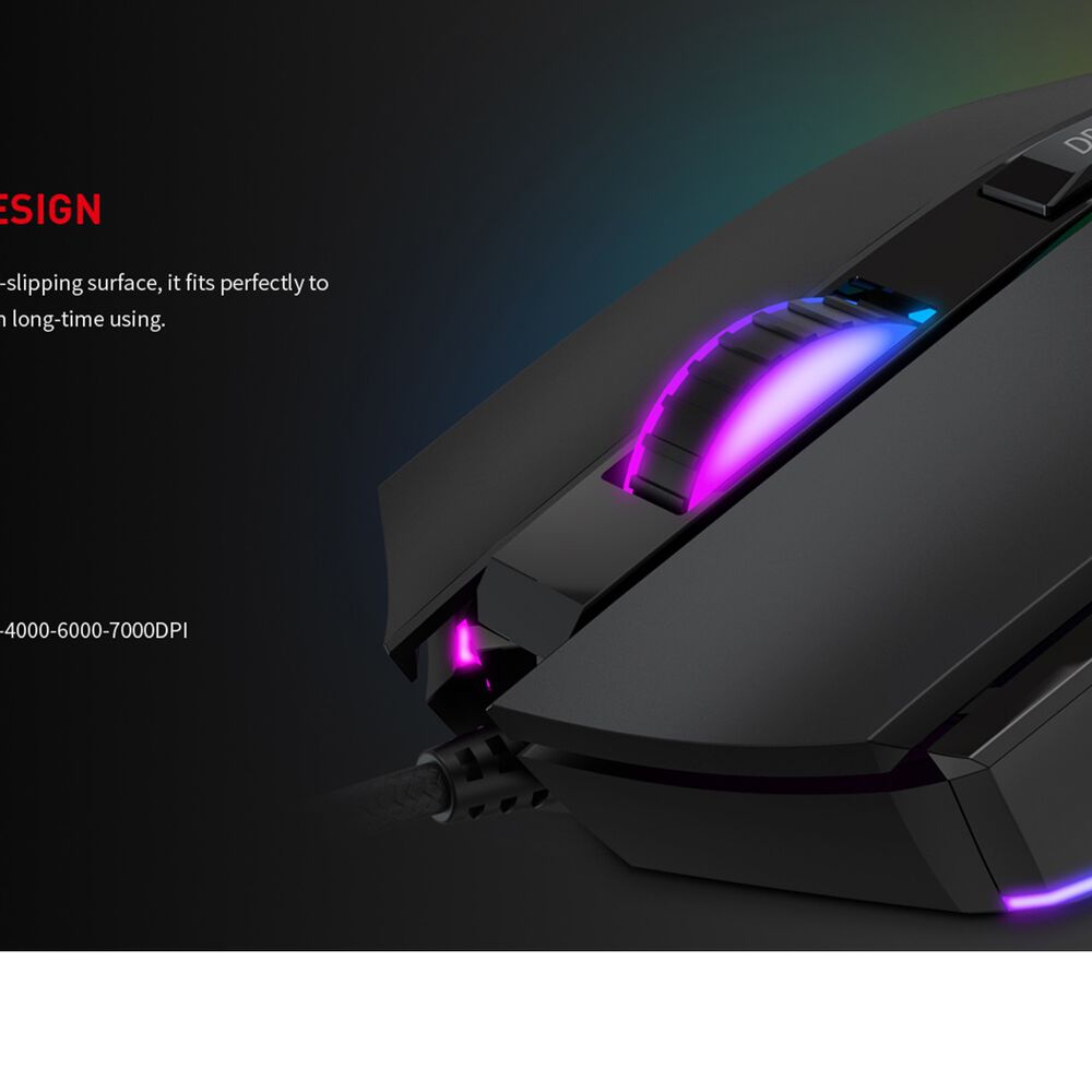 Mouse Gamer Gamenote Ms814 Rgb 7000 Dpi Usb image number 4.0