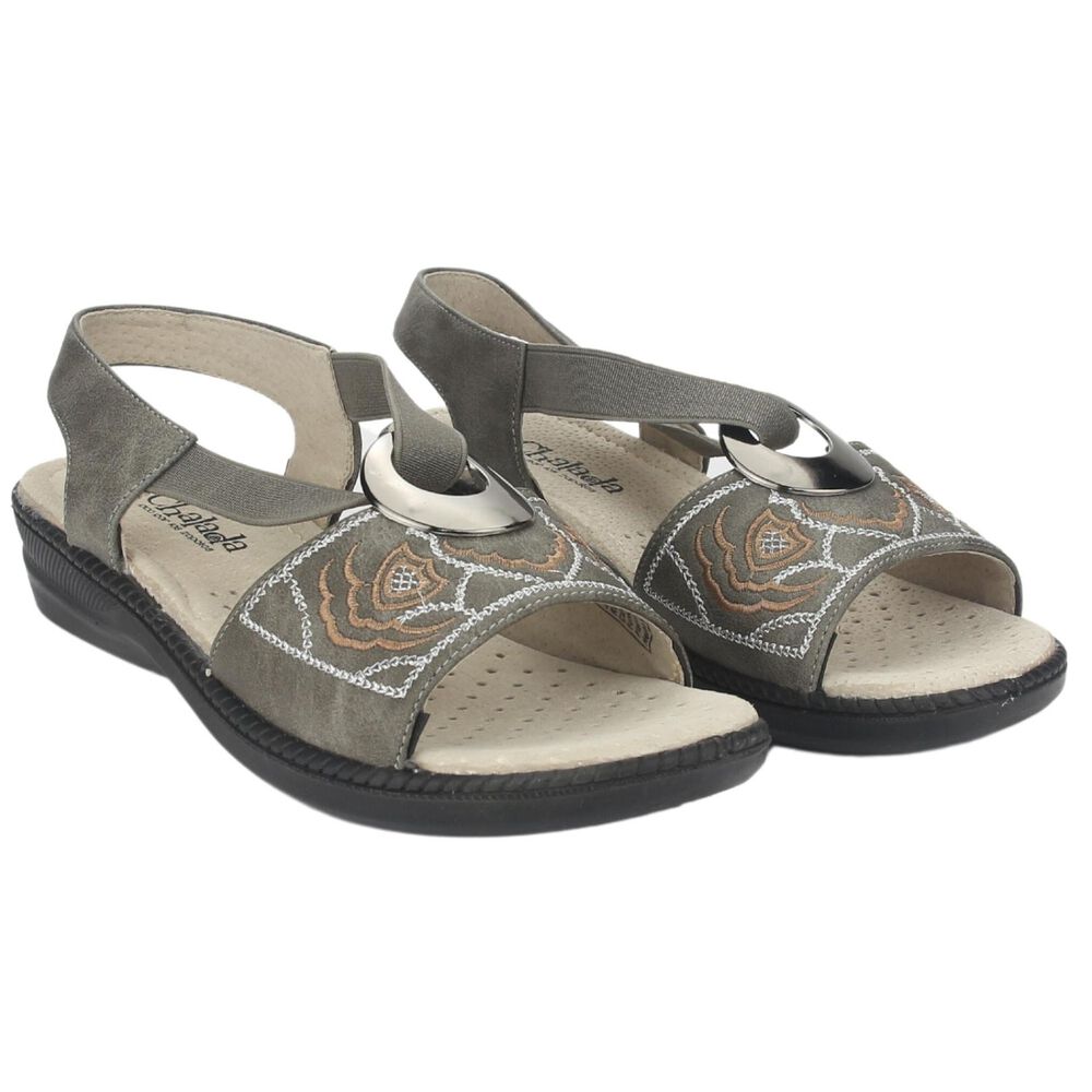 Sandalia Chalada Mujer Lena-3 Gris Comfort image number 4.0