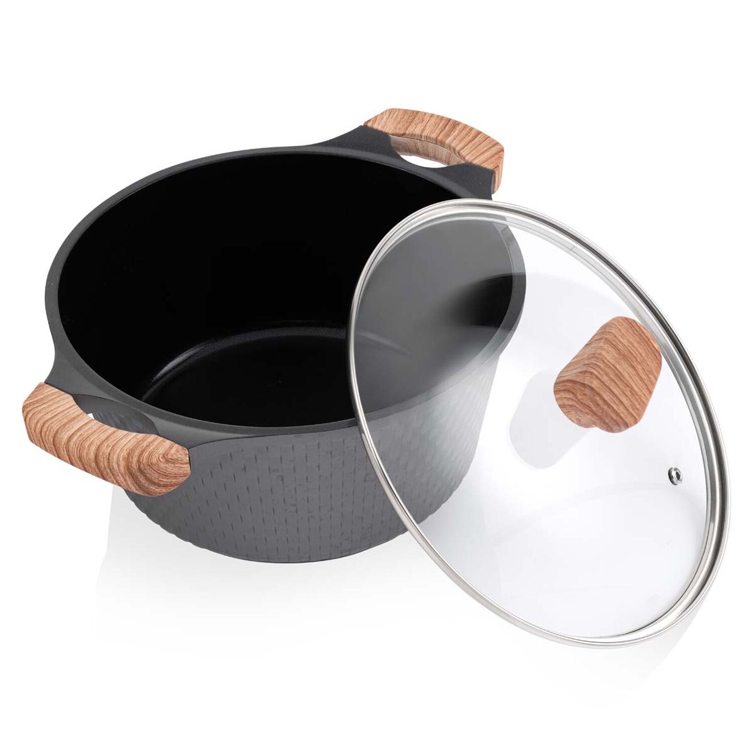 Bater&iacute;a De Cocina Thomas Th Mb07gm 7 Piezas Aluminio Fundido Juego Set De Ollas Y Sart&eacute;n Antiadherente Cer&aacute;mico Efecto M&aacute;rmol Mangos Apto Inducci&oacute;n image number 7.0