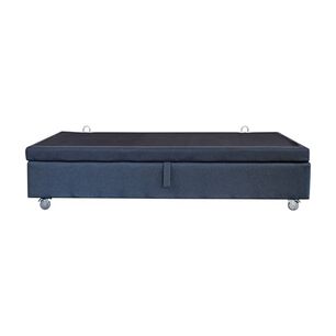Base De Cama Ba&uacute;l Gris 1 Plaza Largo 200 Cm Con Rueda Pyton