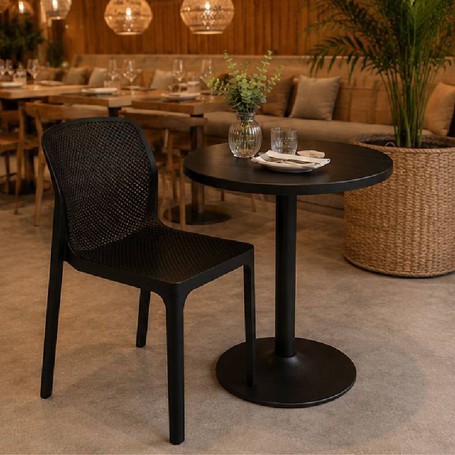 Pack 4 Silla De Polipropileno Leon Dise&ntilde;o Moderno Para Comedor Y Restaurant image number 1.0