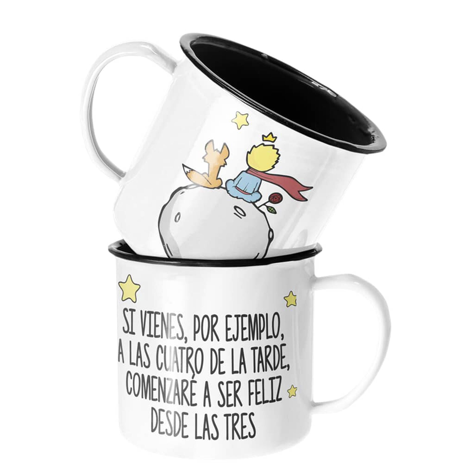 Taza Enlozada Lechera El Principito Libro Estar&eacute; Feliz image number 0.0