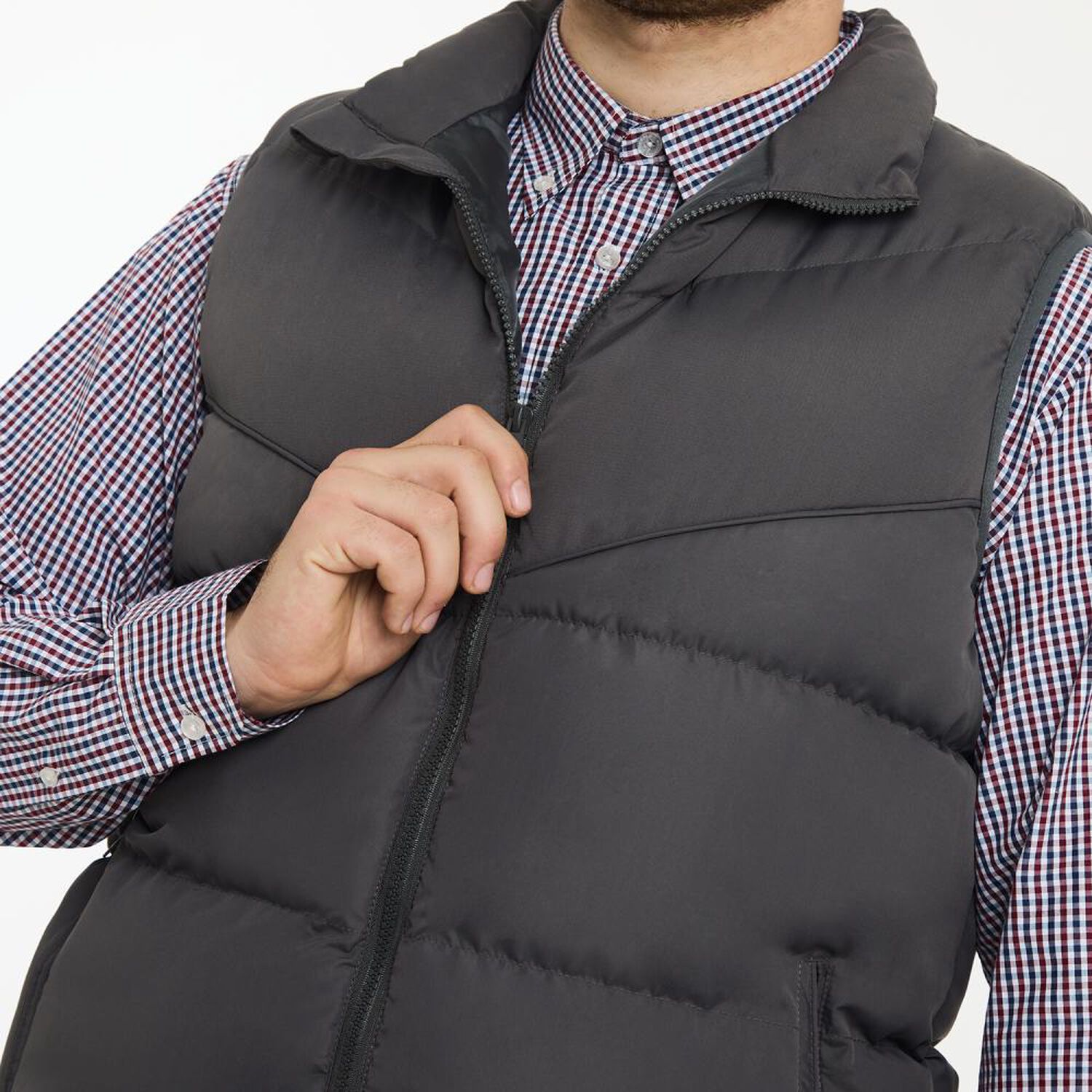 Chaqueta Regular Sin Mangas Cuello Alto Hombre Herald image number 4.0