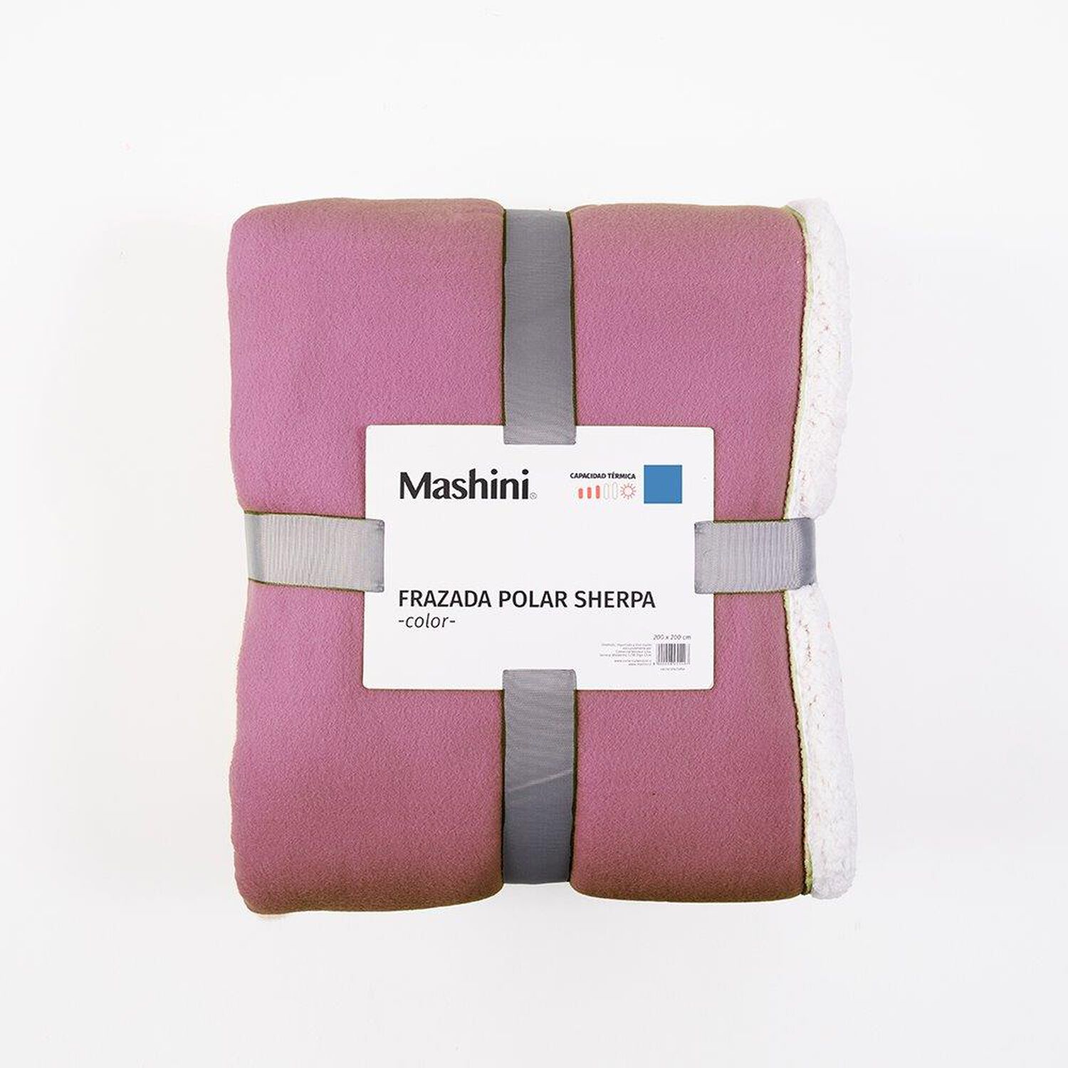 Frazada Polar-sherpa Lisa 2 Plazas Malva image number 2.0