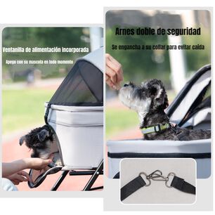 Coche Para Mascotas Perros Gatos 2 En 1 Lubabycas Negro