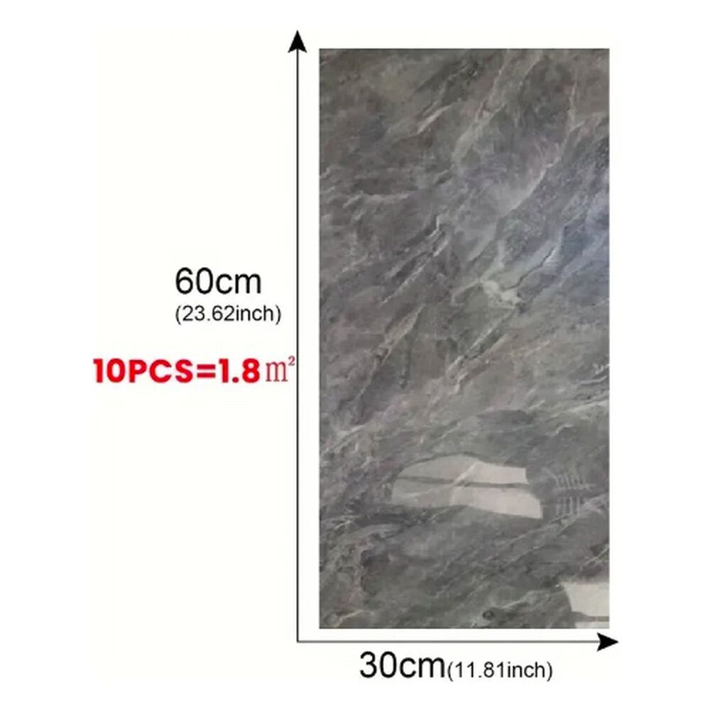 X12 Palmetas Adhesivas Laminas De Pared Mural 30x60cm 2mt2 image number 3.0