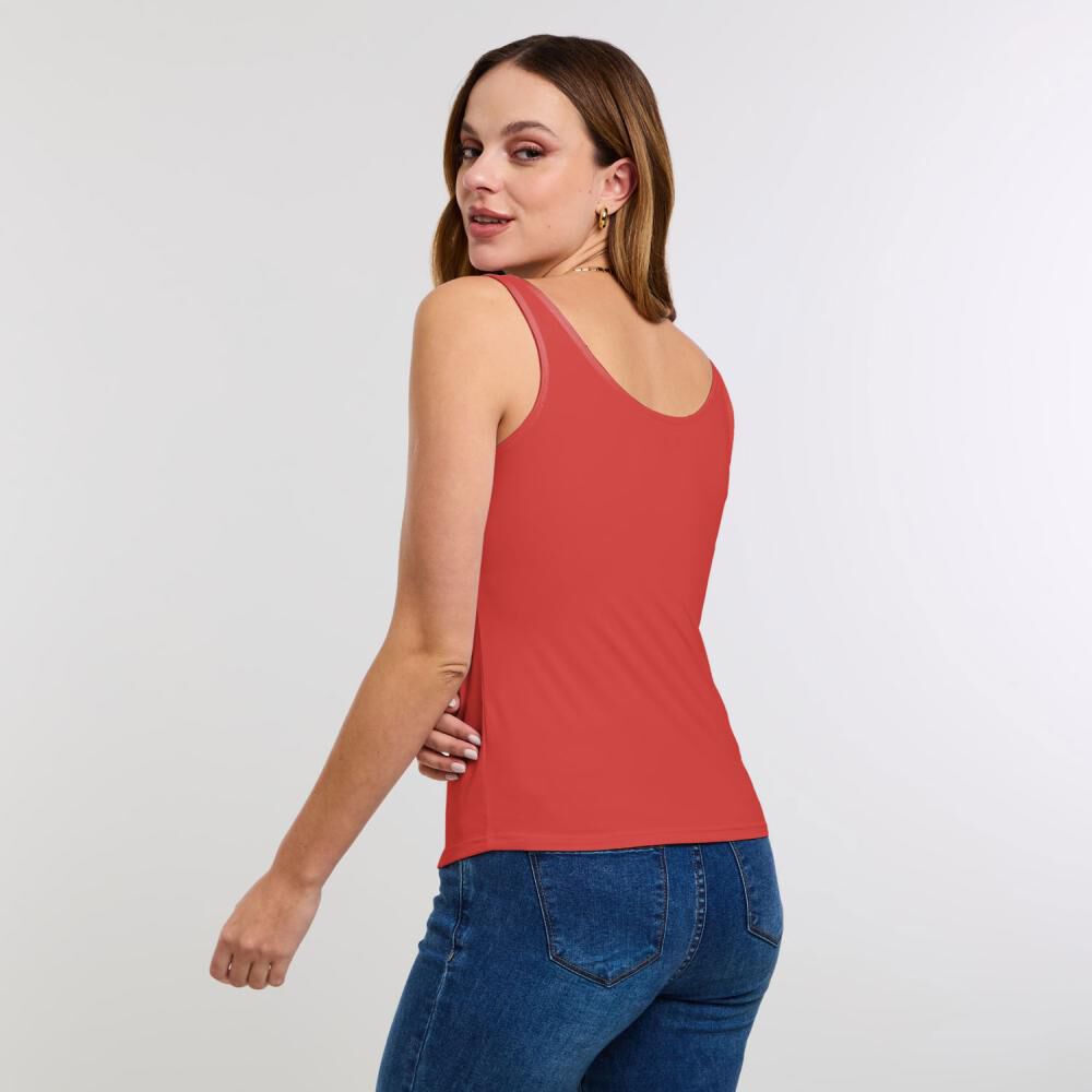 Polera Tipo Peto Liso Sin Manga Mujer Kimera image number 2.0