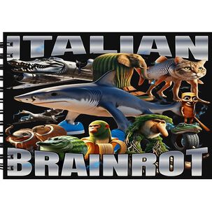 Libro Para Colorear Anillado Italian Brainrot Regalo