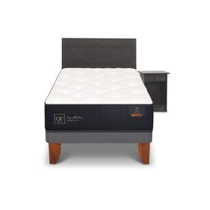 Cama Europea Cic Premium / 1.5 Plazas / Base Normal + Set De Maderas
