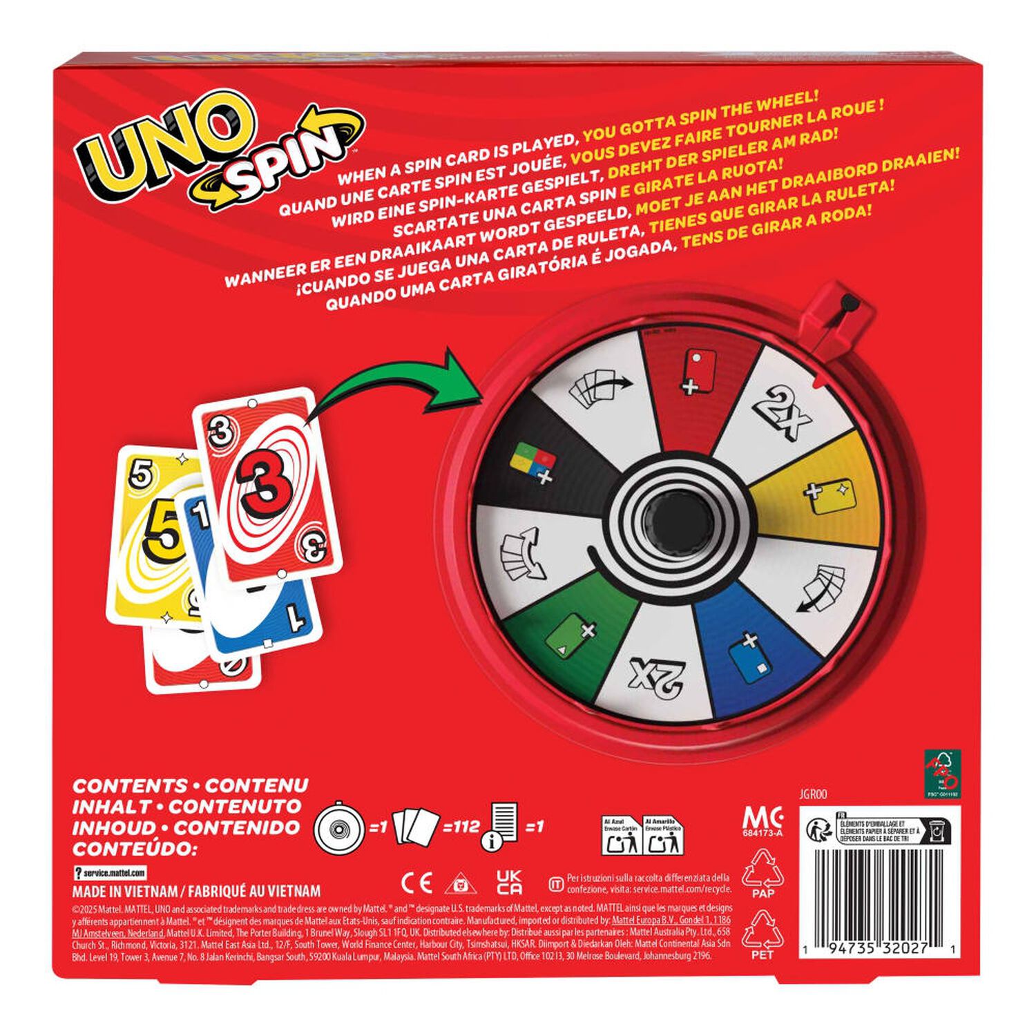 Juego De Mesa Ruleta Uno Spin image number 5.0