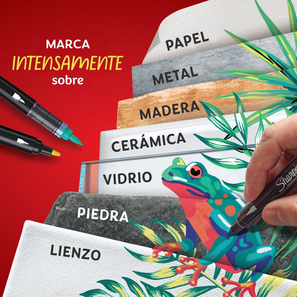 2 Marcadores Sharpie Acrilicos Punta Bala Colores Surtidos image number 4.0