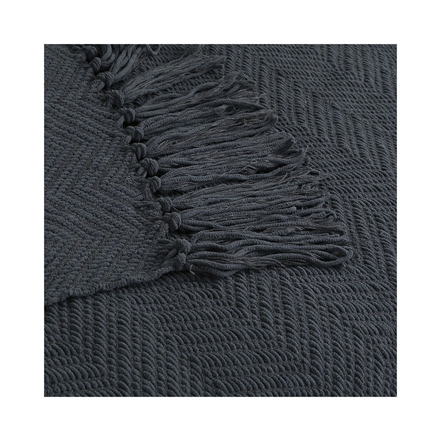 Manta Andes Espiga S 125x150 Gris Oscuro image number 2.0