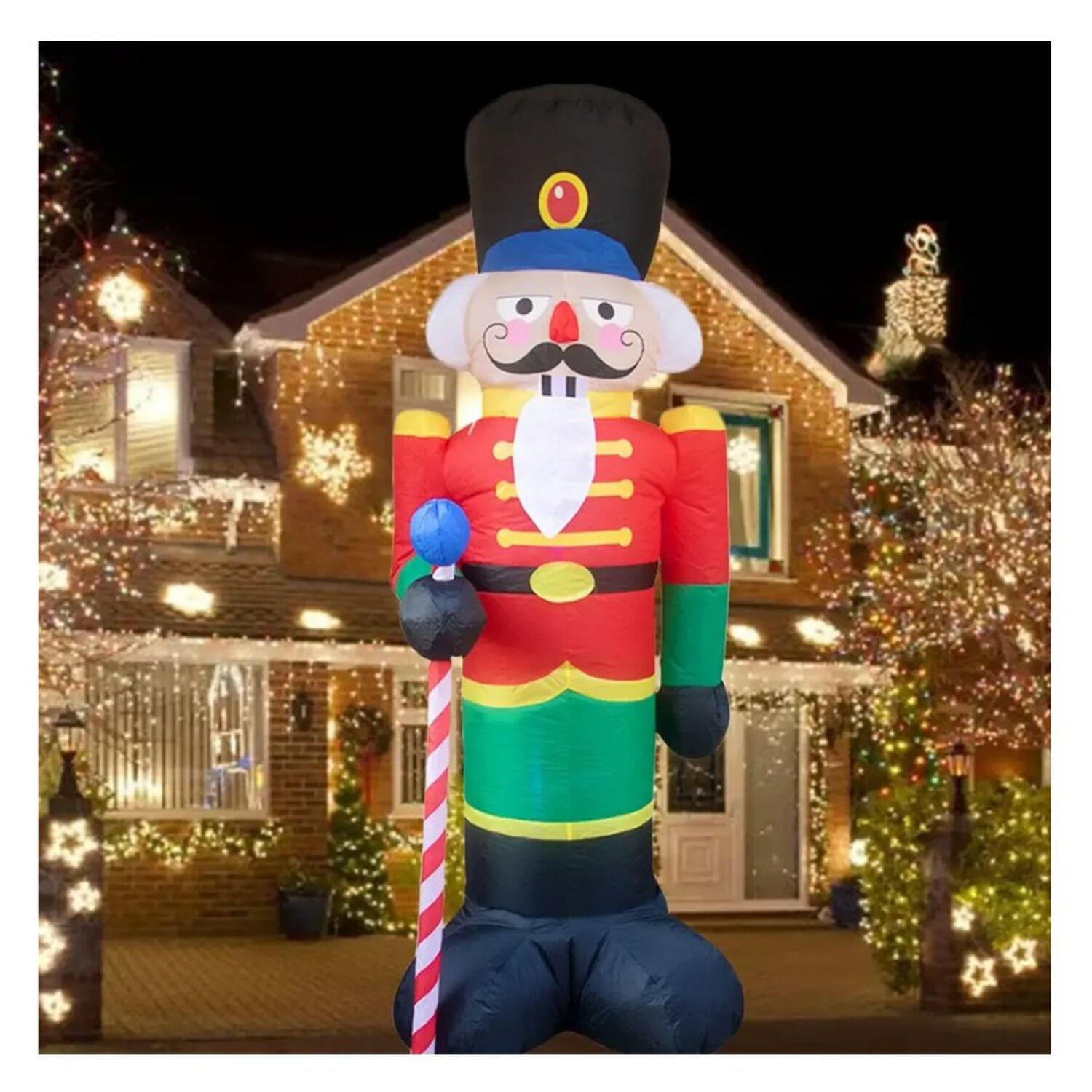 Soldado Cascanueces Inflable Navidad Con Luces Led 240cm image number 4.0