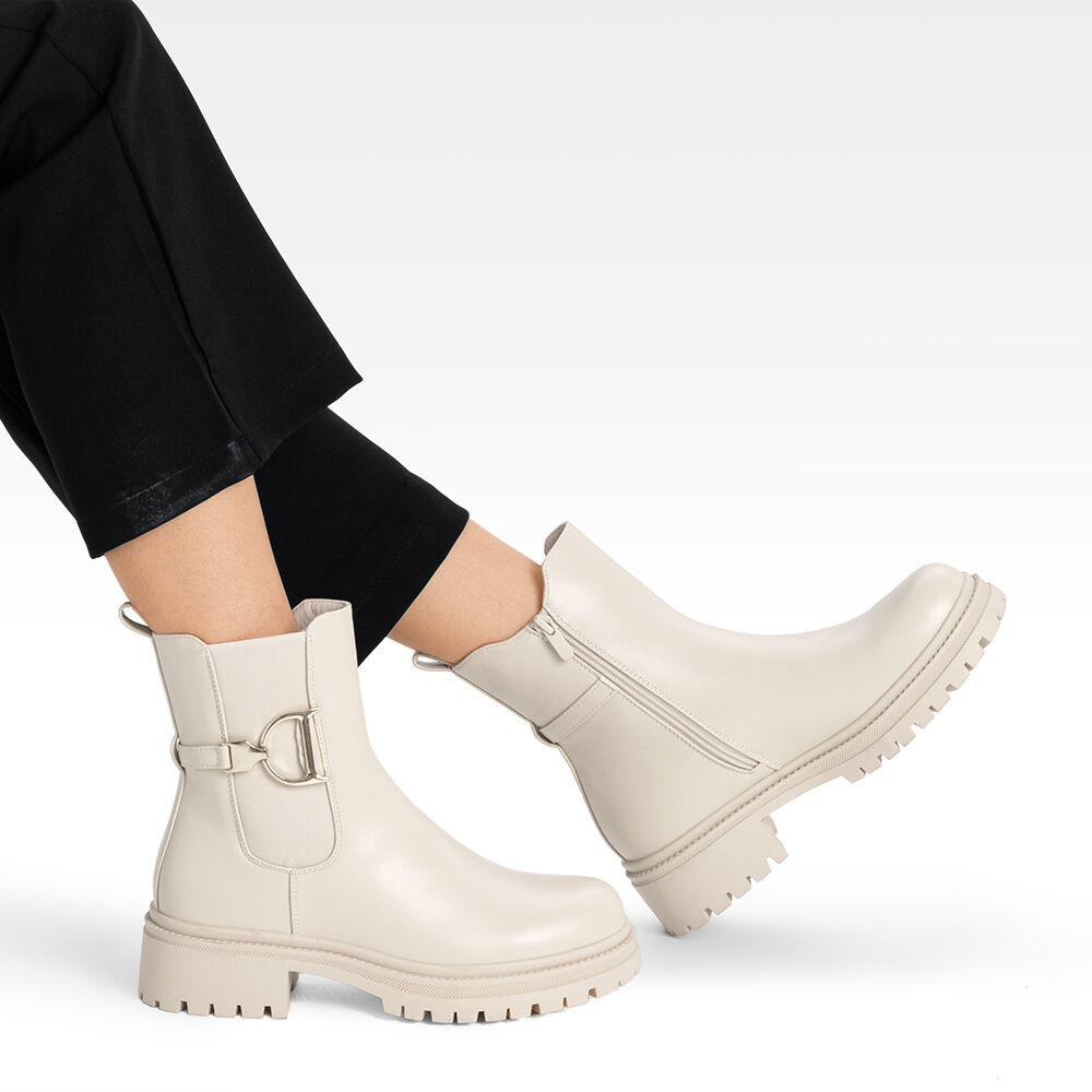 Botin Casual Mujer Eco Cuero Con Felpa Comodo Weide Zs60 image number 1.0