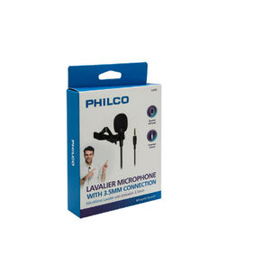 Micrófono Lavalier Con Adaptador 3.5mm Philco Espuma Anti-pop
