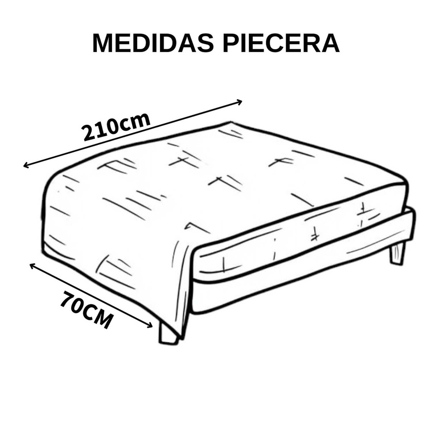 Piecera Pie De Cama Texturizada Peludita De 2 Plazas O King Medida 70cm X 210cm Color Gris image number 2.0