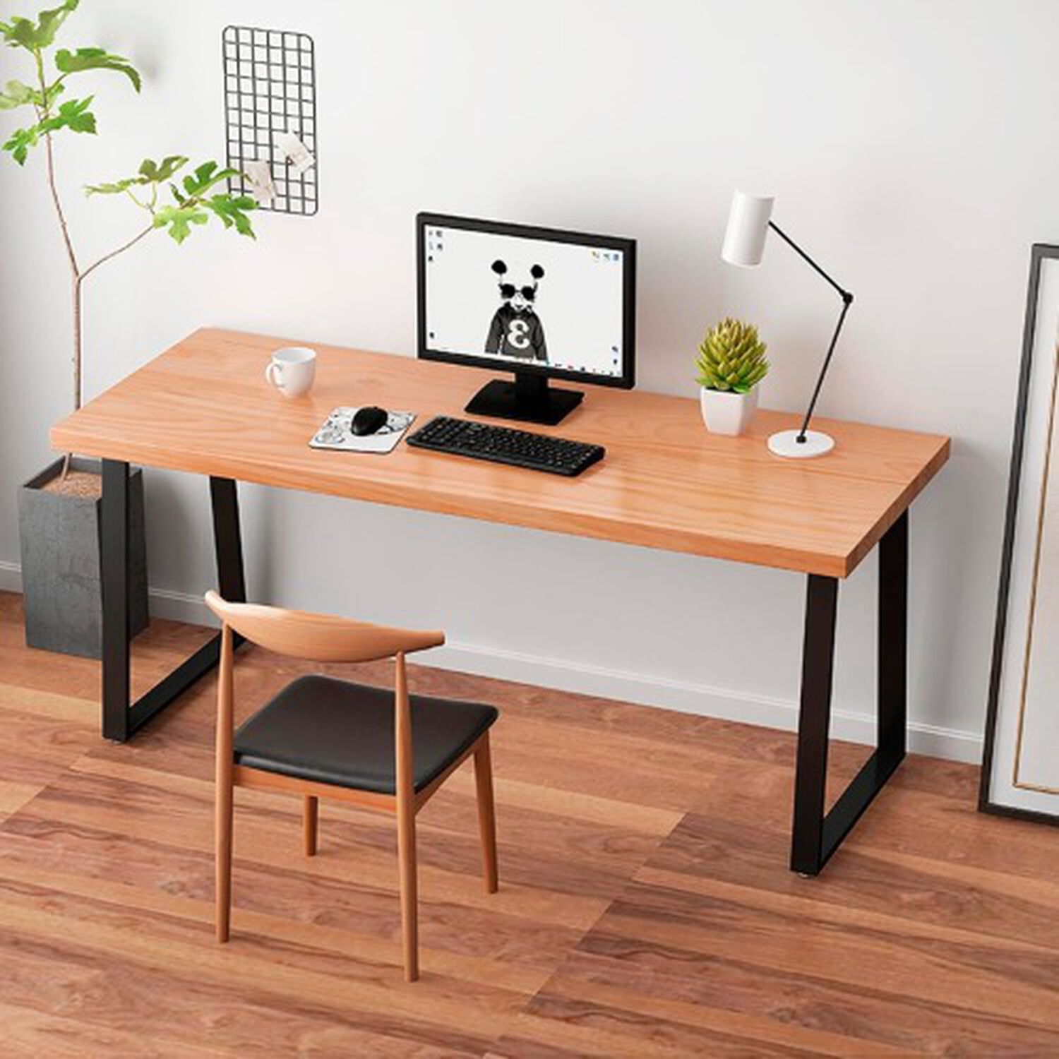 Escritorio Modern Nordic 160 Cm Cubierta De Melamina Con Patas De Metal image number 4.0
