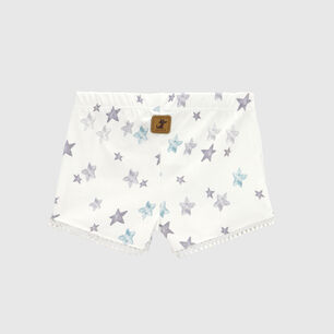 Short Blanco Estrellas Algod&oacute;n Peruano