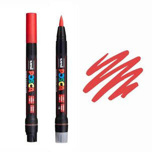 Marcador Acrilico Pincel Rojo Pcf-350 Posca