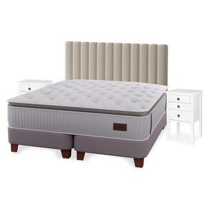 Cama Europea Flex Heritage / 2 Plazas / Base Dividida + Set De Maderas