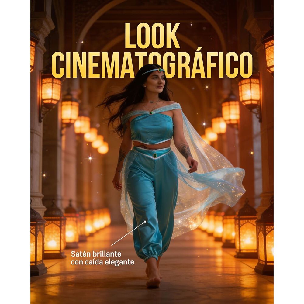 Disfraz Princesa Jasmine Jazmin Aladd&iacute;n Cosplay image number 2.0