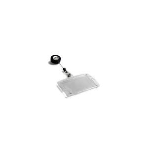 Portacredencial Durable Doble Yoyo Transparente