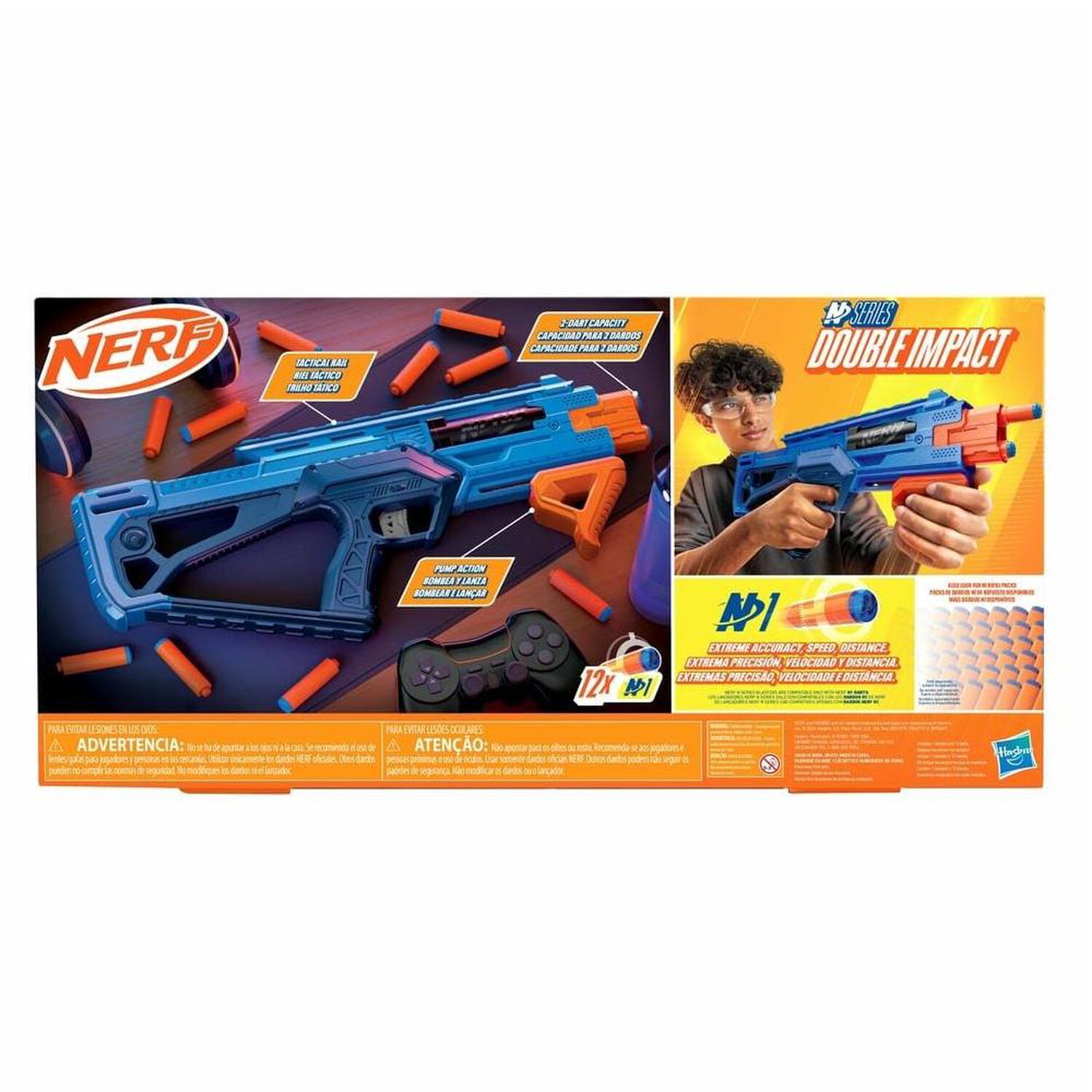 Lanzador Nerf N Series Double Impact 12 Dardos image number 2.0