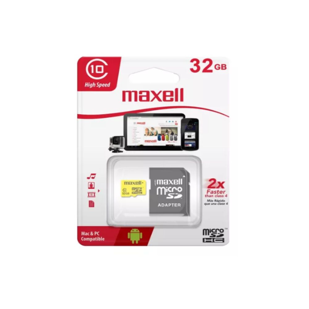 Tarjeta Micro Sd Memoria 32gb Clase 10 90mb/s Maxell image number 0.0
