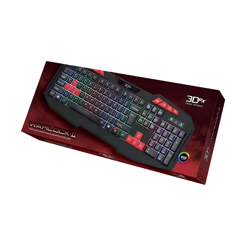 Teclado Gamer Pc Usb Iluminaci&oacute;n Rgb Warlock 2 - Ps image number 2.0