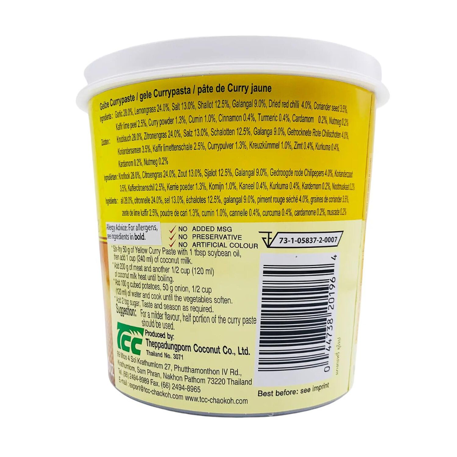 Pasta Curry Amarillo Mae Ploy 400g Tailandia image number 3.0