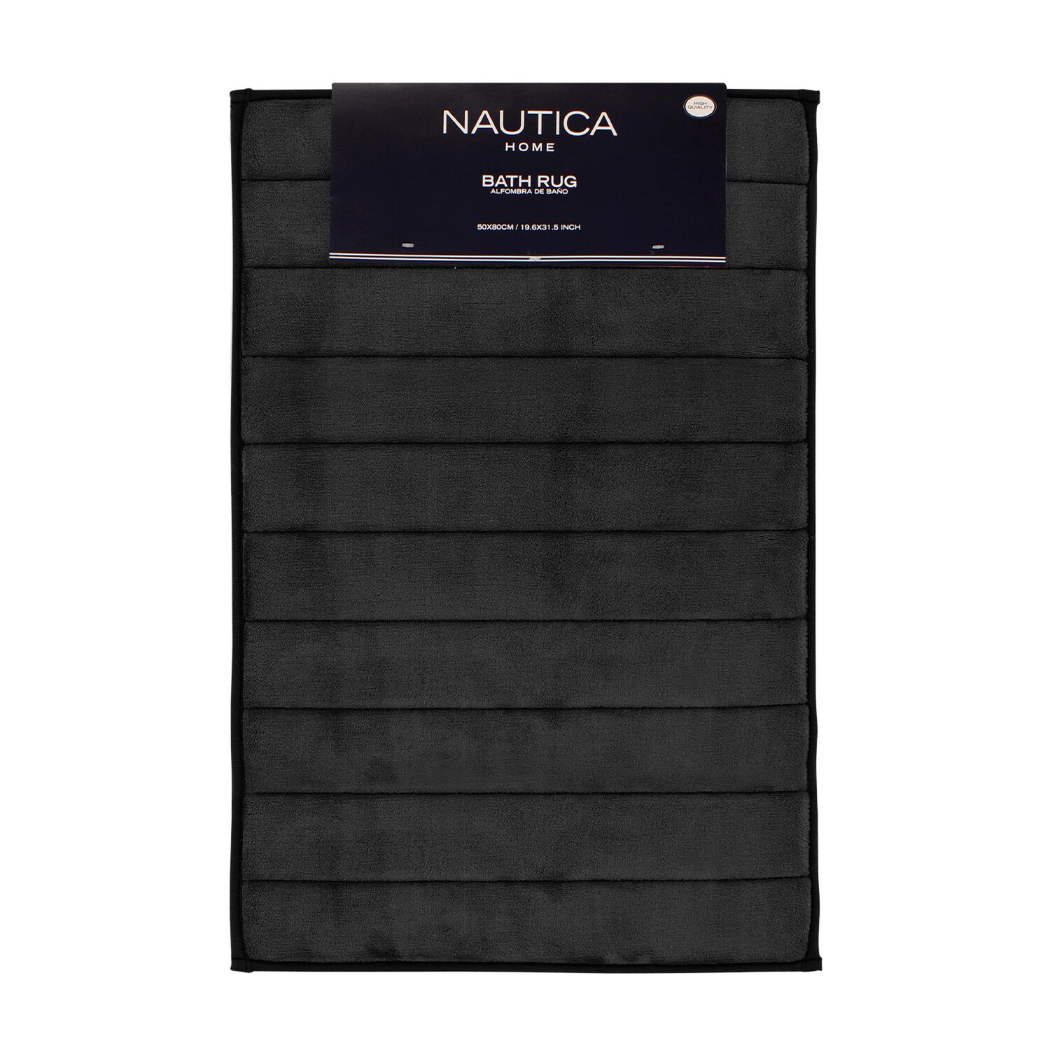 Alfombra De Ba&ntilde;o Nautica Home 50x80cm Coralina Ultra Suave Negro image number 0.0