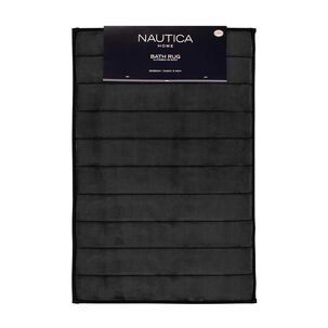 Alfombra De Ba&ntilde;o Nautica Home 50x80cm Coralina Ultra Suave Negro