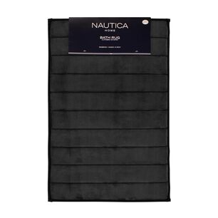 Alfombra De Ba&ntilde;o Nautica Home 50x80cm Coralina Ultra Suave Negro