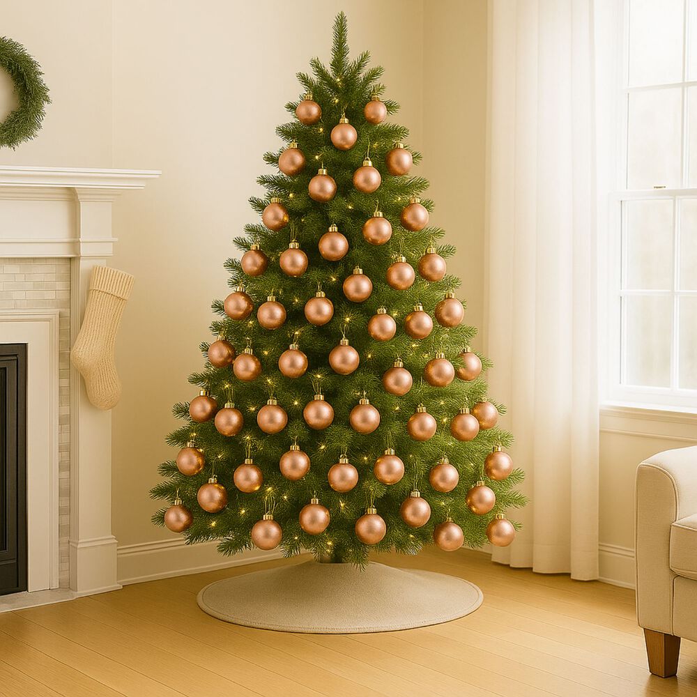 8 Esferas Navideñas Bambalinas 8 Cm Rosado Bolas Decoracion image number 2.0