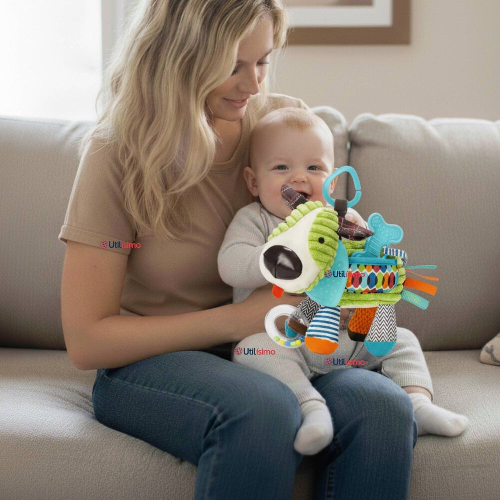 Juguete Peluche Animales Sensorial Con Mordedor Y Sonajero Dise&ntilde;o Perrito Ni&ntilde;a Y Ni&ntilde;o image number 0.0