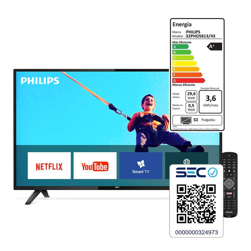 Led Philips PHD5813 / 32 " / Hd / Smart Tv image number 5.0