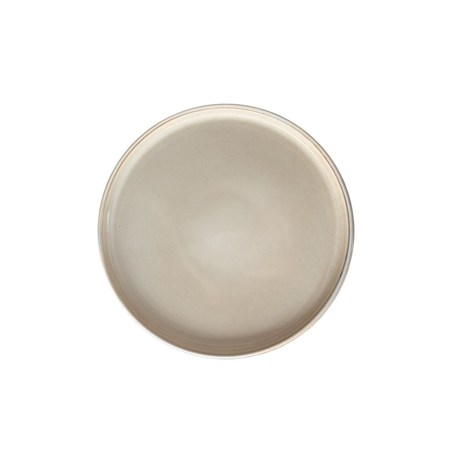 Set 6 Platos Redondo Ceramica 22 Cm Beige Linea Oslo image number 1.0