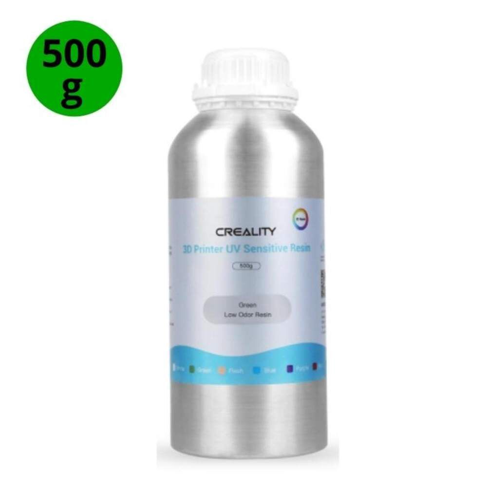 Resina Bajo Olor Verde Para Impresoras 3d 500g Creality image number 0.0