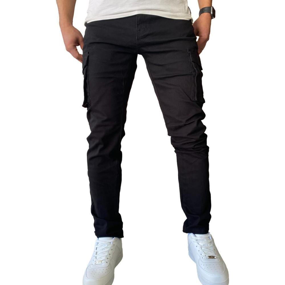 Pantalón Cargo Slim Fit Mosaico Tela Elasticada image number 4.0