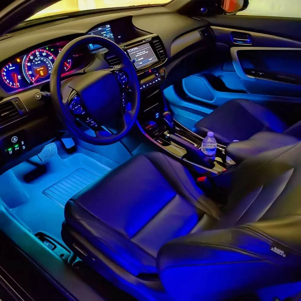 Luces Tiras Led Internas Auto Con Control Multicolor Rb K14 image number 9.0