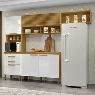 "kit Mueble De Cocina Mery Ann Marrocos/ Off White 258,8" 196,2x38,1x256,4