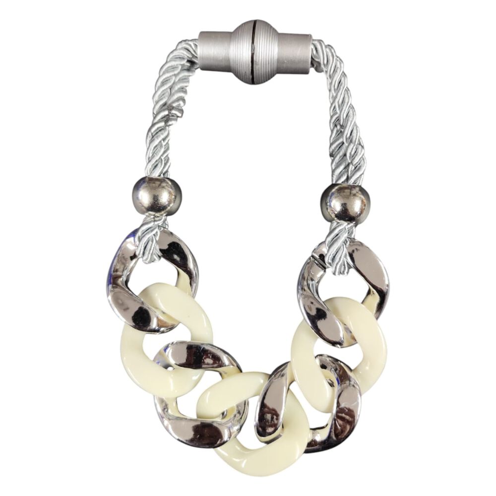 Pack De 02 Sujetadores Cadena Magn&eacute;ticas Para Cortinas Gris/beige image number 0.0