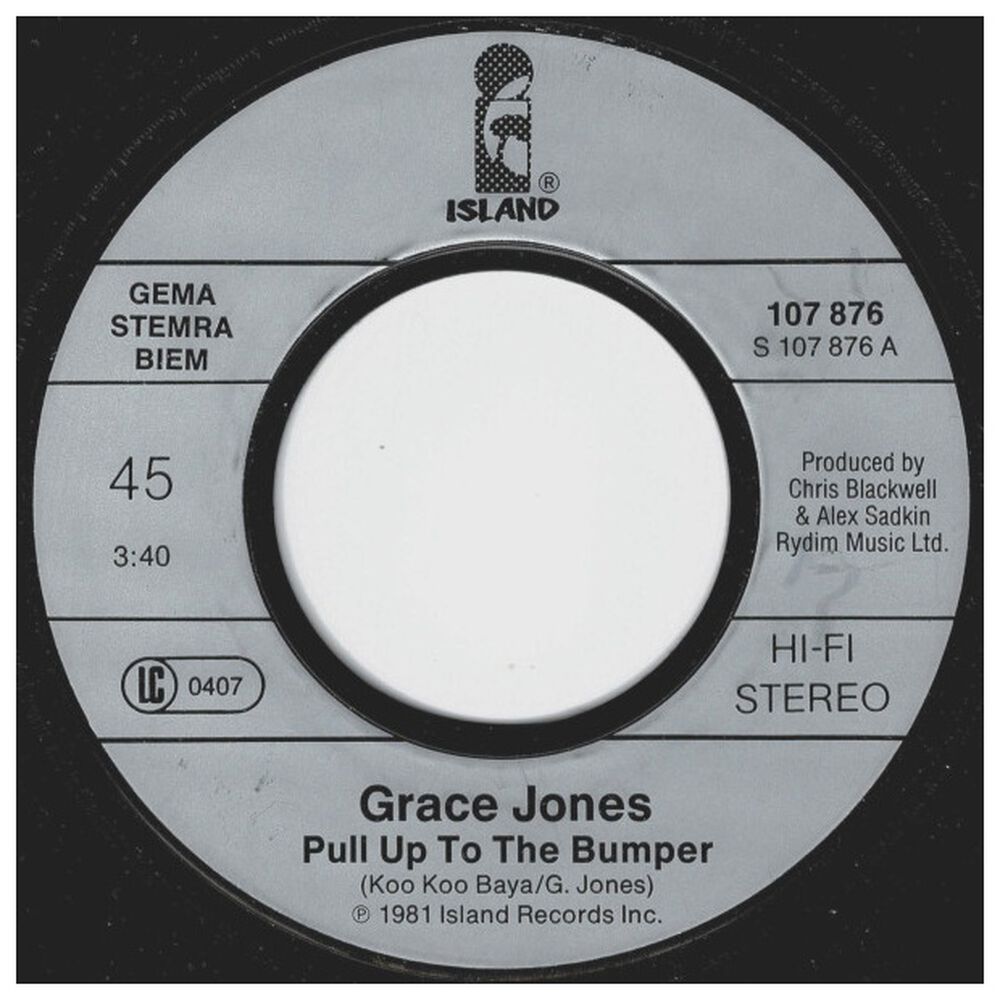 Grace Jones - Pull Up To The Bumper | 7'' Single Vinilo Usado image number 2.0
