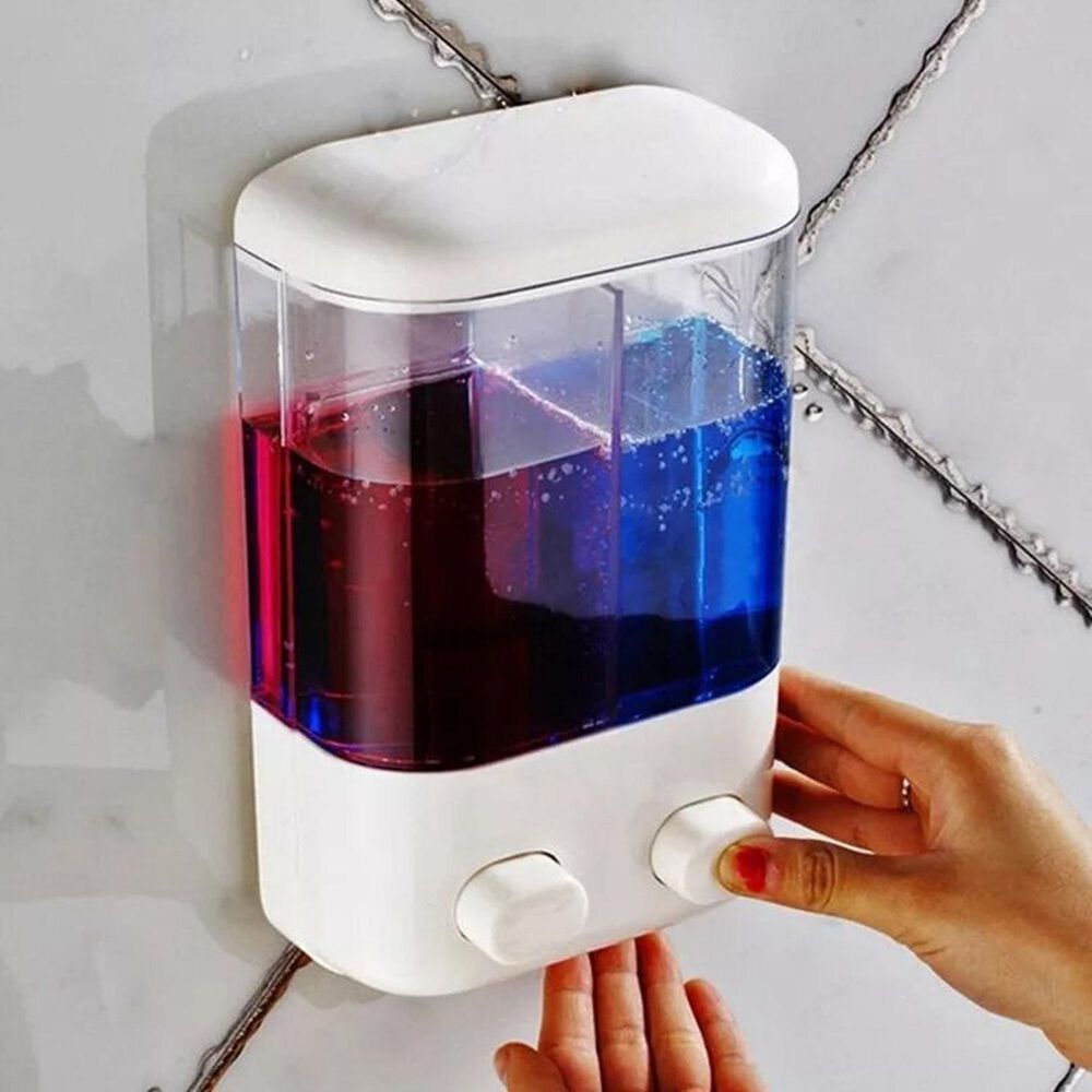 Dispensador Jabón Baño Doble Blanco image number 3.0
