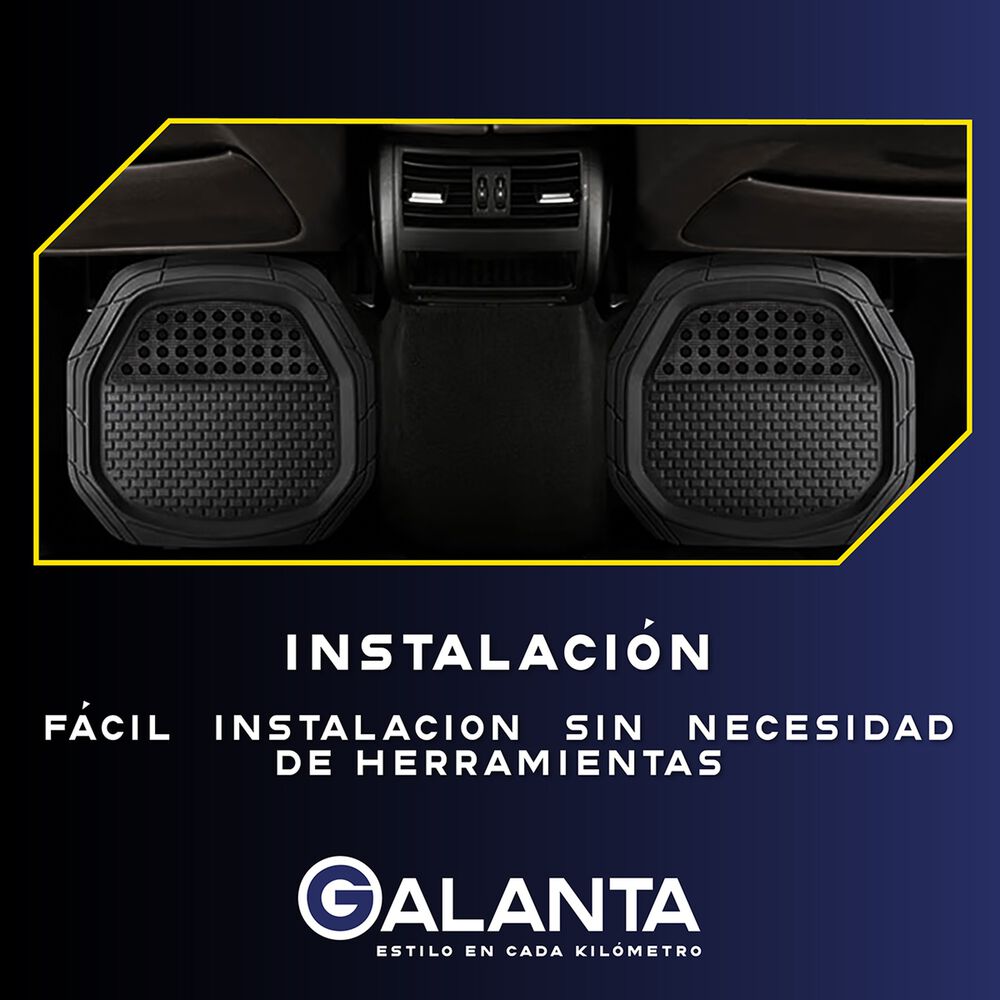 Alfombra 4 Piso De Goma Auto Suv Galanta Universal Ajustable image number 3.0