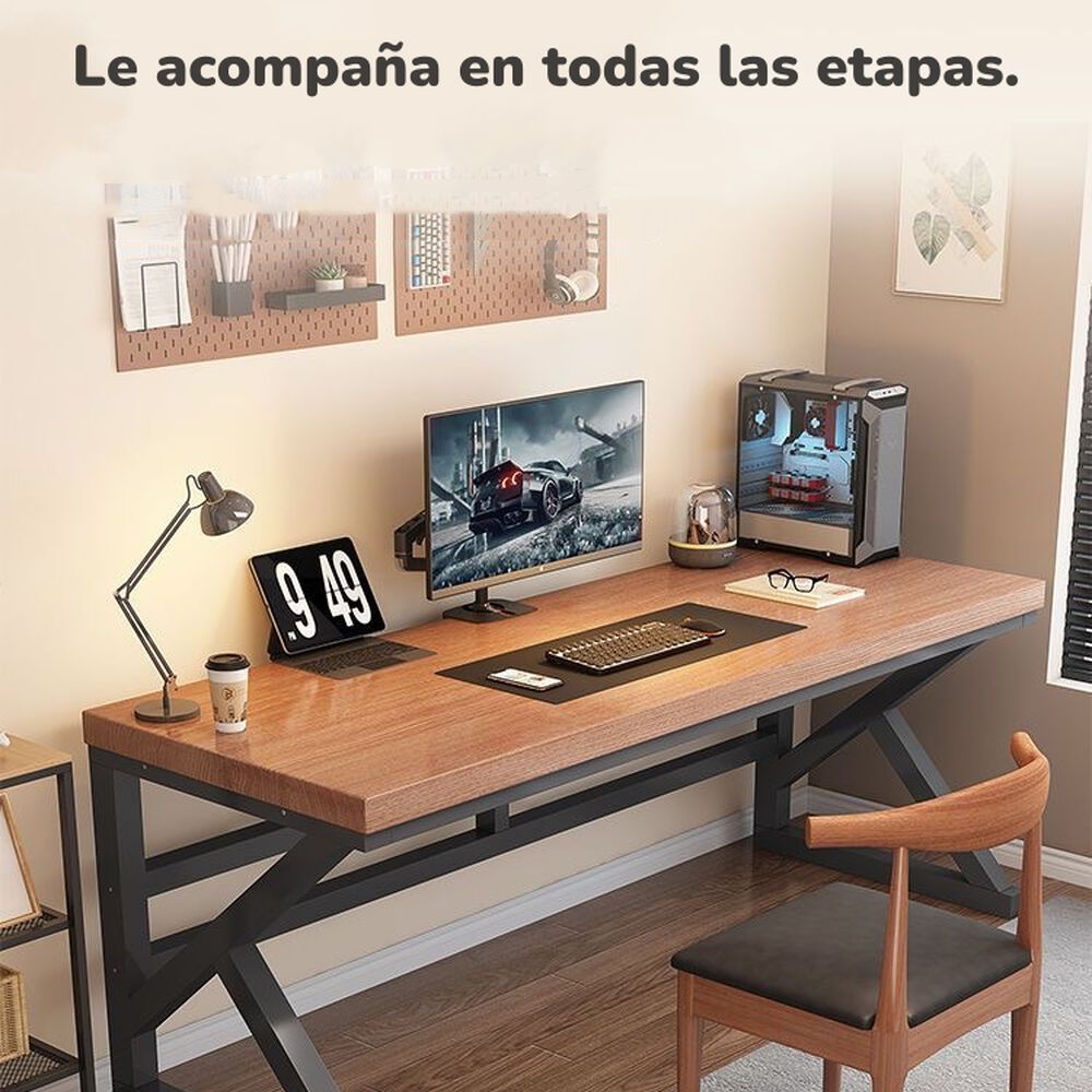 Escritorio De Madera Diseño K Snow 120cm Lubabycas image number 4.0