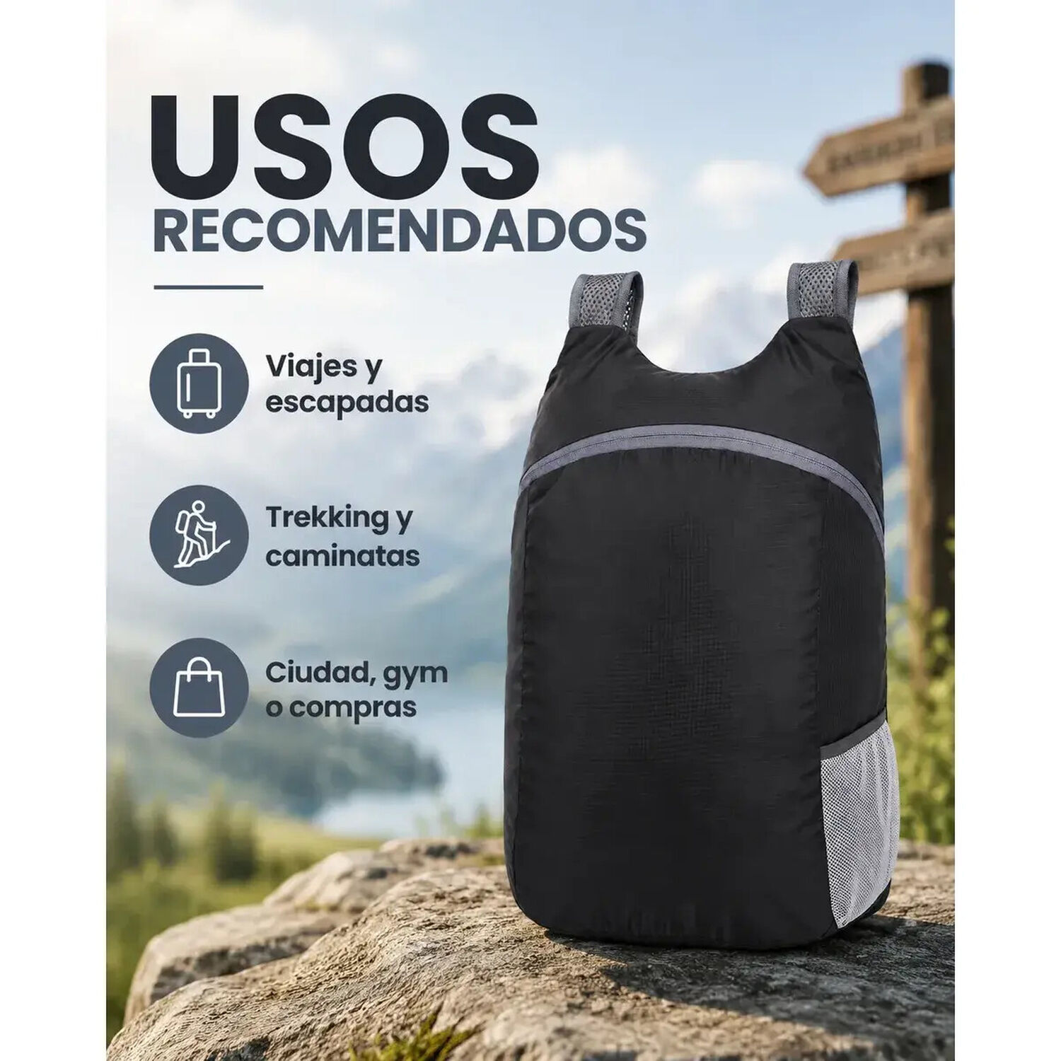 Mochila Ultra Compacta Impermeable 17 Lts image number 2.0