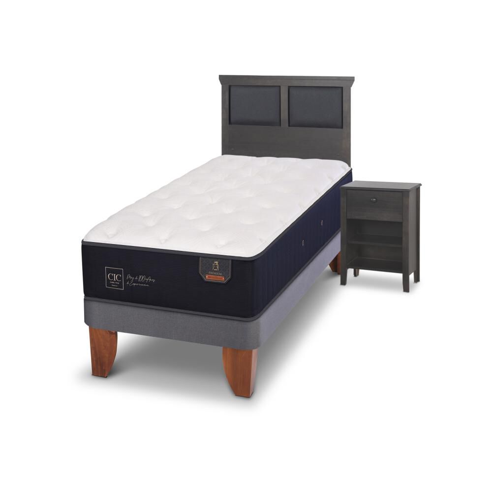 Cama Europea Cic Premium / 1.5 Plazas / Base Normal + Set De Maderas image number 3.0