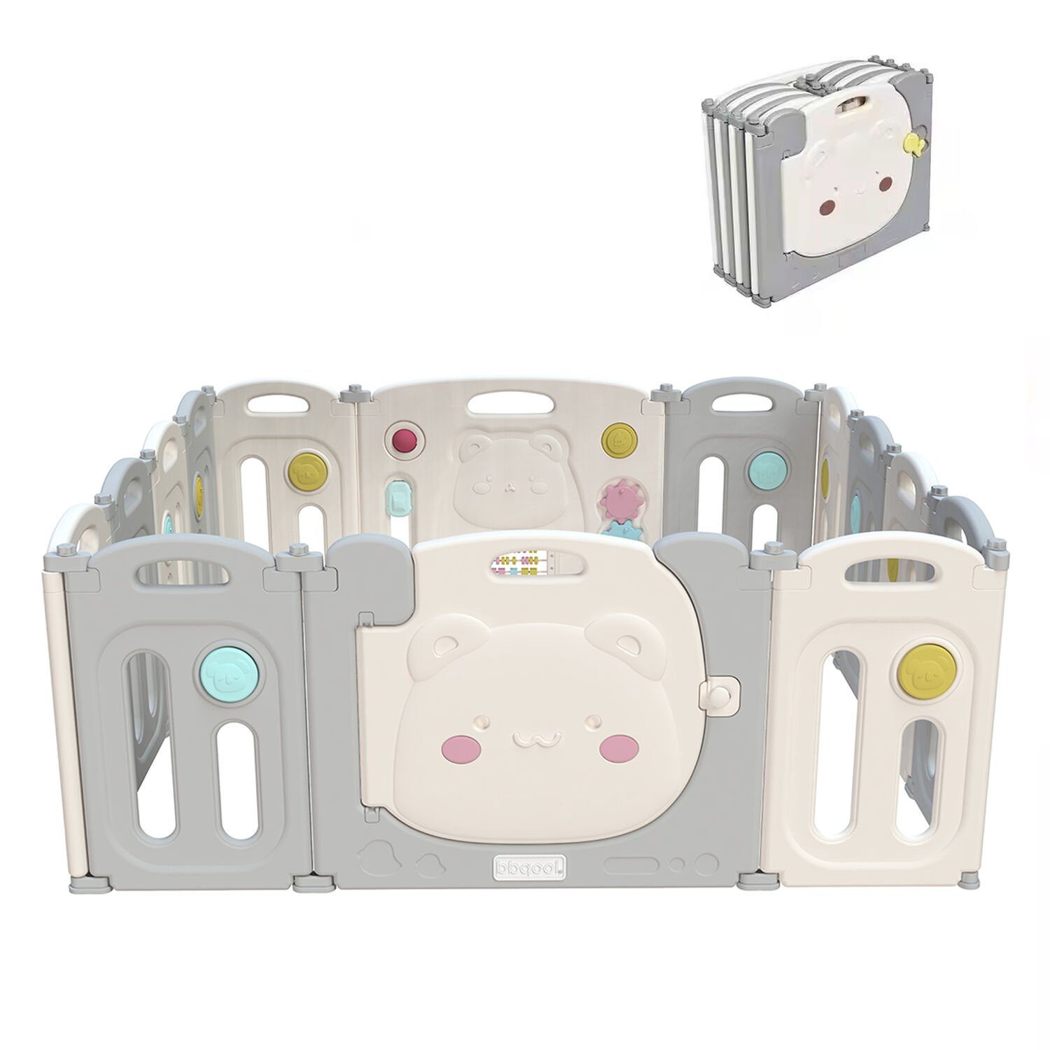 Corral Did&aacute;ctico De Juegos Plegable Kiddy Grey image number 1.0