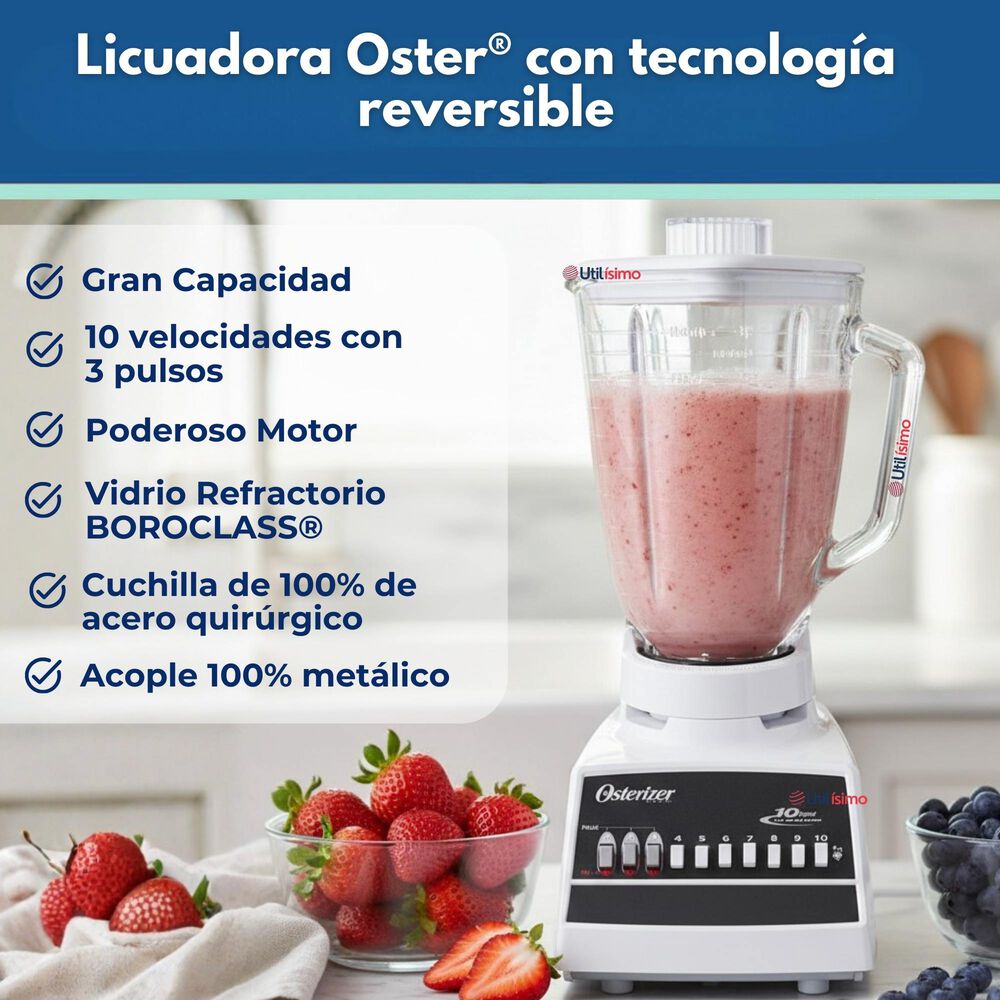 Licuadora Oster De 10 Velocidades Blanca Version 2026 image number 1.0
